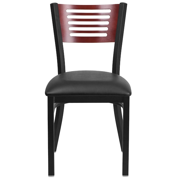 Flash Furniture Hercules Restaurant Chair, Black Back, 17 in W 21" L 32" H, Vinyl Seat - XU-DG-6G5B-MAH-BLKV-GG
