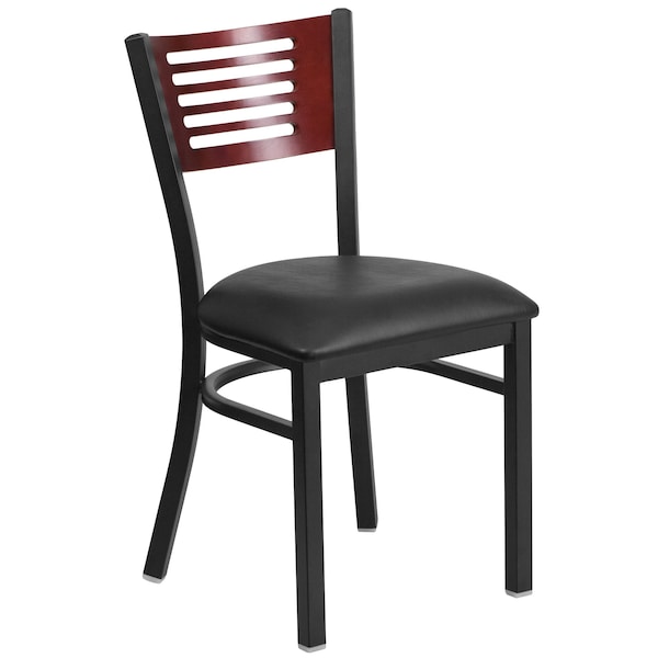 Flash Furniture Hercules Restaurant Chair, Black Back, 17 in W 21" L 32" H, Vinyl Seat - XU-DG-6G5B-MAH-BLKV-GG