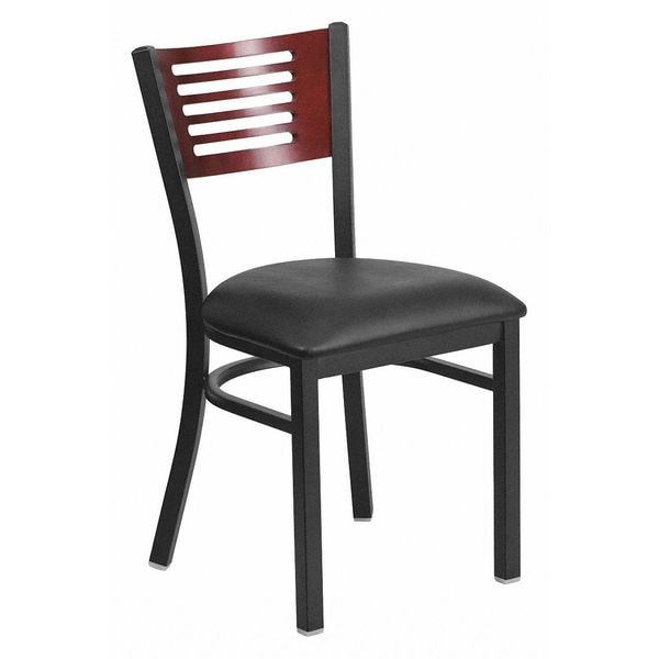 Flash Furniture Hercules Restaurant Chair, Black Back, 17 in W 21" L 32" H, Vinyl Seat - XU-DG-6G5B-MAH-BLKV-GG
