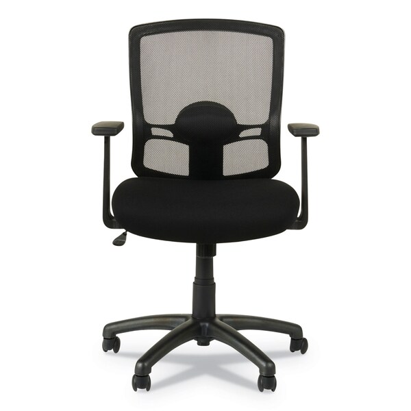 Alera Task Chair Etros Series Mesh Mid-Back Chair, Closed Loop, 17-3/4" to 21-1/4" Height, Mesh, Black - ALEET42ME10B