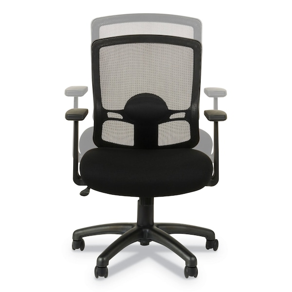 Alera Task Chair Etros Series Mesh Mid-Back Chair, Closed Loop, 17-3/4" to 21-1/4" Height, Mesh, Black - ALEET42ME10B