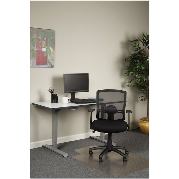 Alera Task Chair Etros Series Mesh Mid-Back Chair, Closed Loop, 17-3/4" to 21-1/4" Height, Mesh, Black - ALEET42ME10B