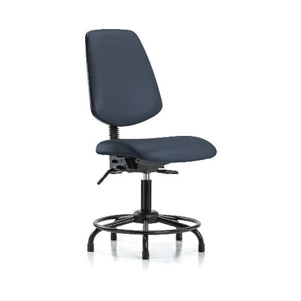 Blue Ridge Ergonomics Medium Bench Chair No Arms, 22" to 29" Height, Vinyl, Imperial Blue - BR-VMBCH-MB-RT-T1-A0-RG-8582