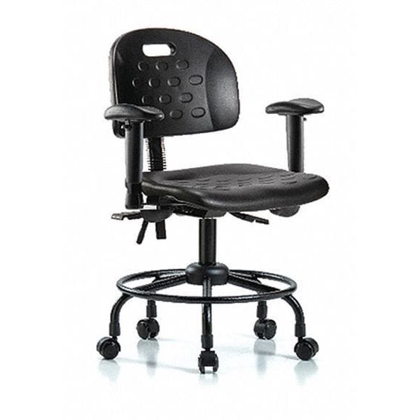 Blue Ridge Ergonomics Desk Chair Newport Desk Chair, RT, AA, Casters, Adjustable Arms, 19" to 23" Height, Black; Blue - BR-HPDHCH-RT-T0-A1-RC