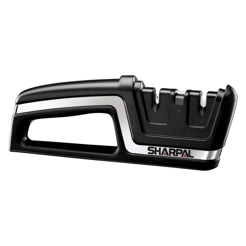 Sharpal 3-in-1 Chef Knife Scissors Sharpener, Straight & Serrated Knives Sharpening, Repair & Hone Blades, Fast Sharpen Scissor - 190N