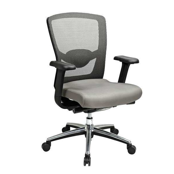 Office Star Desk Chair Desk Chair, Adjustable Arms, 17-3/4" to 21-1/4" Height, Fabric, Black - 511342AL