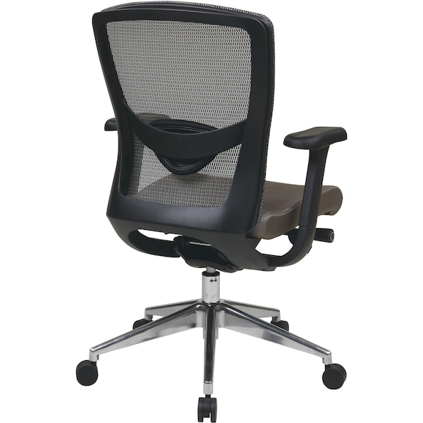 Office Star Desk Chair Desk Chair, Adjustable Arms, 17-3/4" to 21-1/4" Height, Fabric, Black - 511342AL