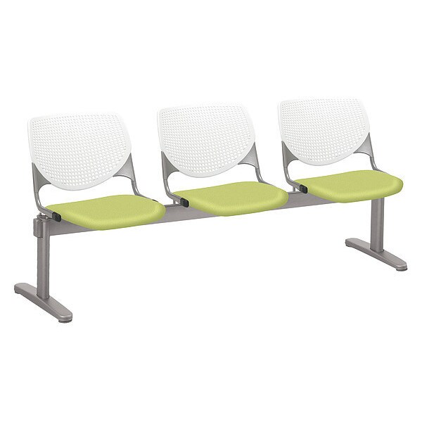Kfi Kool Beam Seat Beam Seating, Green Apple Back, 71 in W 22" L 31" H - 2300BEAM3-P08-GREEN APPLE