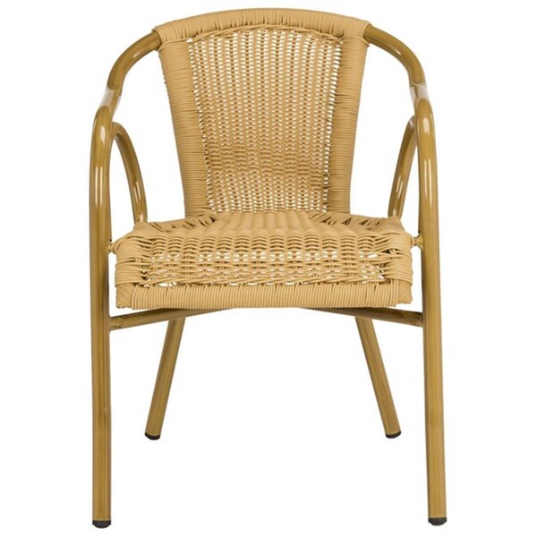 Safavieh 33.5 x 21 x 23.6 in. Dagny Stacking Arm Chair, Natural - PAT4000B-SET2