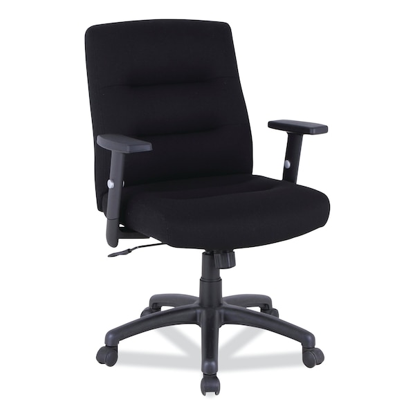 Alera Office Chair Chairs/Stools, T-Bar, Fabric, Black - 12010-03B