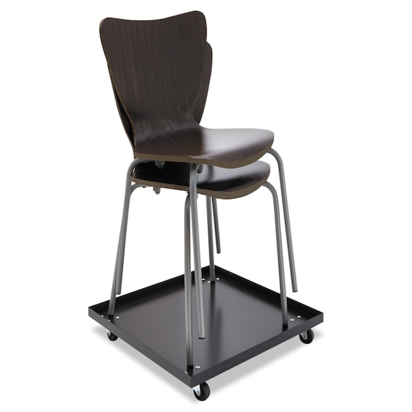 Alera Stacking Chair Dolly, 22.44w x 22.44d, Black - ALESCCART