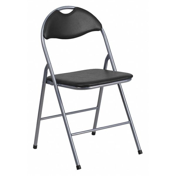 Flash Furniture Folding Chair, Black Vinyl, 31.5" H - YB-YJ806H-GG