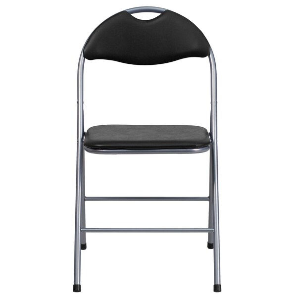 Flash Furniture Folding Chair, Black Vinyl, 31.5" H - YB-YJ806H-GG