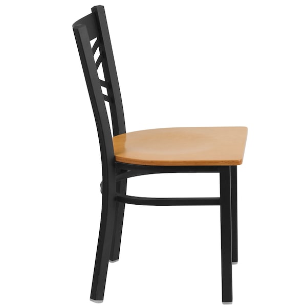 Flash Furniture Hercules Restaurant Chair, 16-1/2 in W 17" L 32-1/4" H - XU-6FOBXBK-NATW-GG