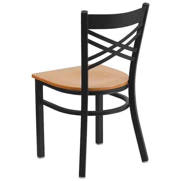 Flash Furniture Hercules Restaurant Chair, 16-1/2 in W 17" L 32-1/4" H - XU-6FOBXBK-NATW-GG