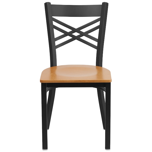 Flash Furniture Hercules Restaurant Chair, 16-1/2 in W 17" L 32-1/4" H - XU-6FOBXBK-NATW-GG