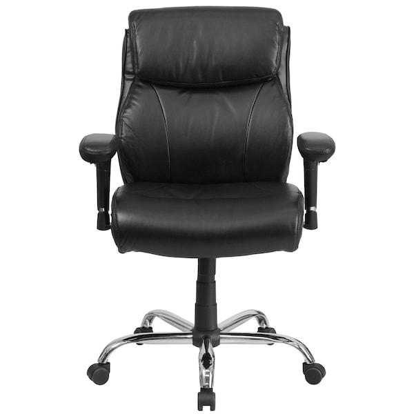 Flash Furniture Hercules Task Office Chair, Black Back, 29-1/2 in W 29" L 44" H, Adjustable Padded - GO-2031-LEA-GG