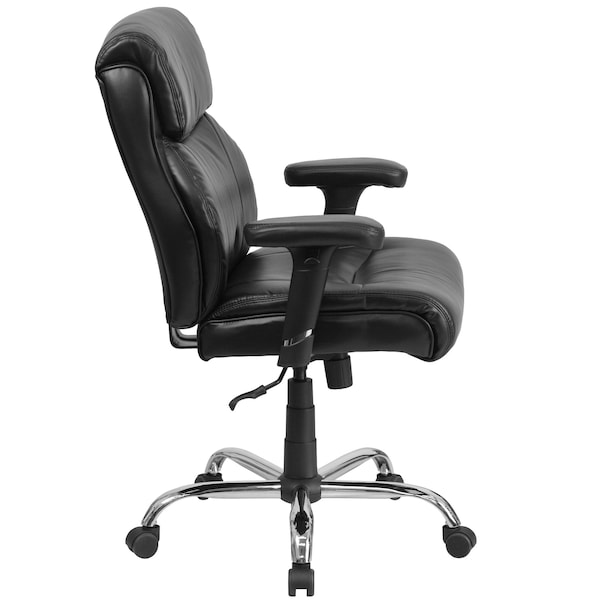 Flash Furniture Hercules Task Office Chair, Black Back, 29-1/2 in W 29" L 44" H, Adjustable Padded - GO-2031-LEA-GG