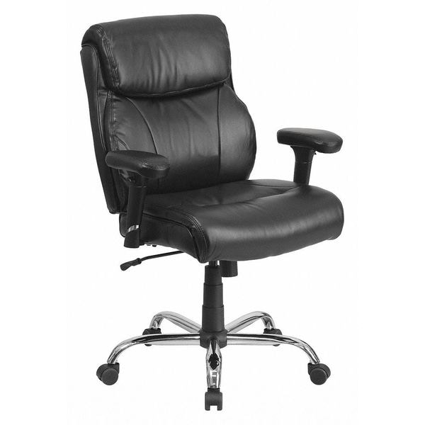 Flash Furniture Hercules Task Office Chair, Black Back, 29-1/2 in W 29" L 44" H, Adjustable Padded - GO-2031-LEA-GG