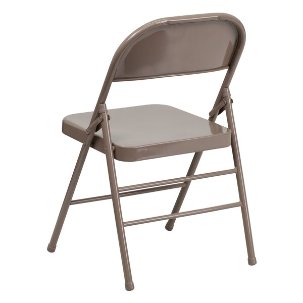 Flash Furniture Folding Chair, Metal, Beige - HF3-MC-309AS-BGE-GG