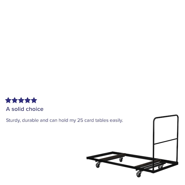 Flash Furniture Folding Table Dolly, Rect Tables, 30"x72" - NG-DY3072-GG