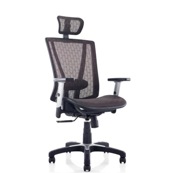 Templeton Fully Meshed Ergo Office Chair with Headrest - Brown - TE2547164