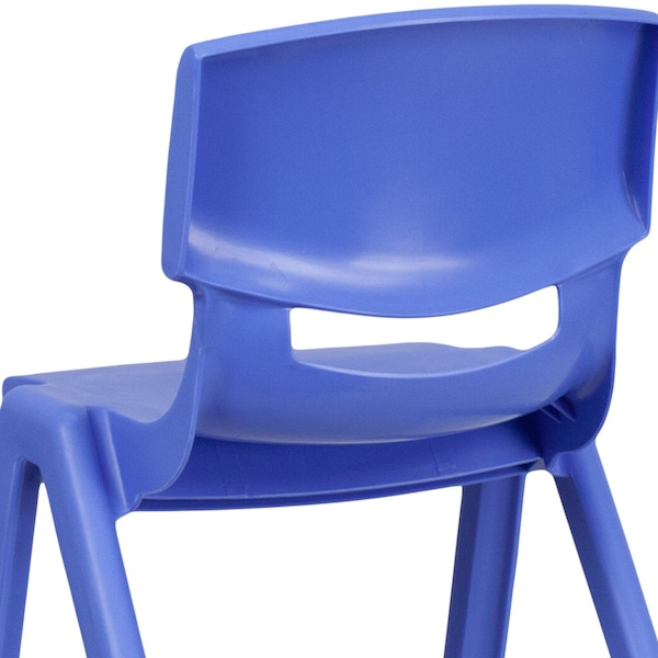 Flash Furniture Blue Plastic Stackable School Chair with 13.25" Seat Height - 5-YU-YCX-004-BLUE-GG