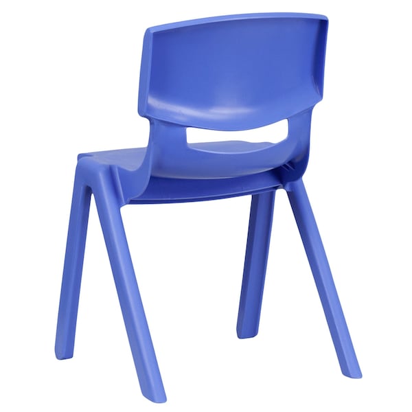 Flash Furniture Blue Plastic Stackable School Chair with 13.25" Seat Height - 5-YU-YCX-004-BLUE-GG