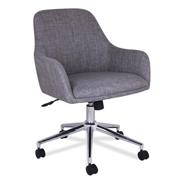 Kd Vestidor 37.1 x 25.39 x 27.56 in. Leather Task Chair, Gray - KD3215619