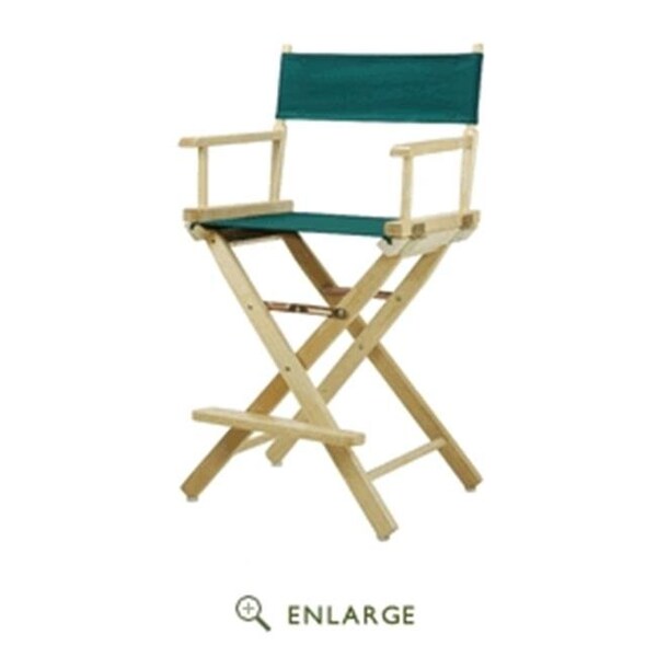Casual Home Casual Home 220-00-021-32 24 in. Directors Chair Natural Frame with Hunter Green Canvas - 220-00/021-32