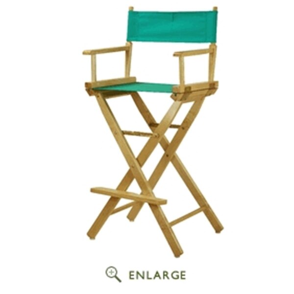 Betterbeds 230-00-021-17 30 in. Directors Chair Natural Frame with Teal Canvas - BE4257584