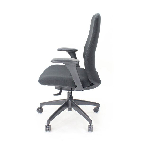 We'Re It LiDO Series High Back Upholstered Office Chair, Black - OFD6800F-BLK