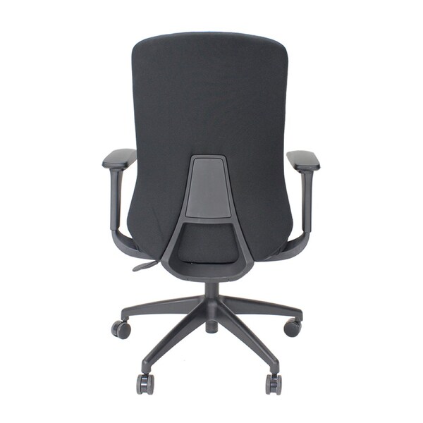 We'Re It LiDO Series High Back Upholstered Office Chair, Black - OFD6800F-BLK