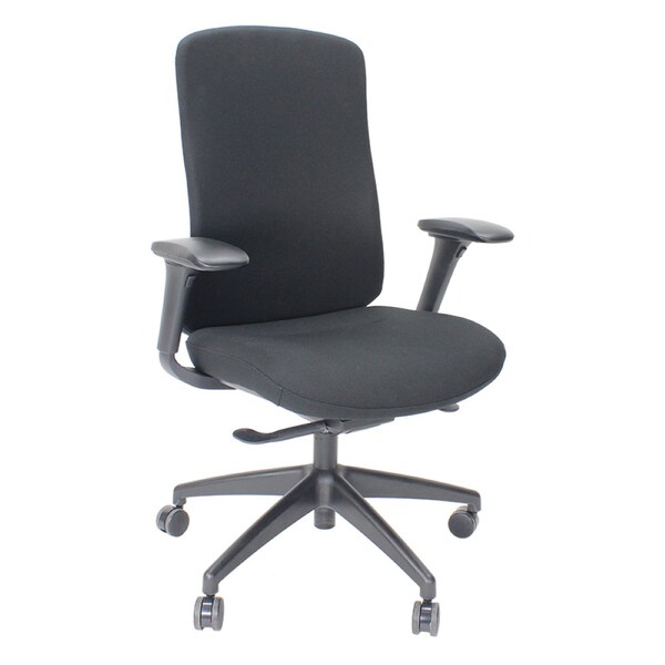 We'Re It LiDO Series High Back Upholstered Office Chair, Black - OFD6800F-BLK