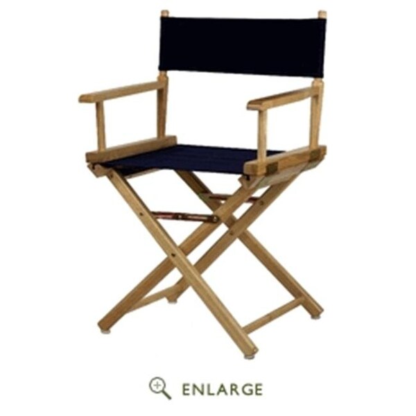 Casual Home Casual Home 200-00-021-10 18 in. Directors Chair Natural Frame with Navy Blue Canvas - 200-00/021-10