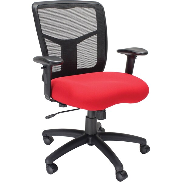 We'Re It Y Series Mesh Back Multi-Adjustable Office Chair for Home or Office with Red Seat and Black Frame - MI1122-RED