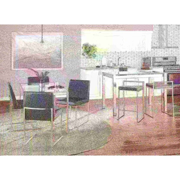Lumisource High Back Fuji Chair in Stainless Steel, Grey Faux Leather, PK 2 - DC-HBFUJI SSGY2