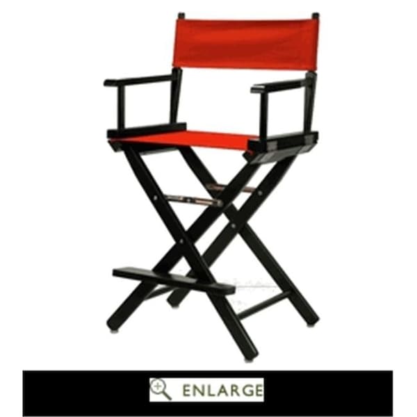 Casual Home Casual Home 220-02-021-11 24 in. Directors Chair Black Frame with Red Canvas - 220-02/021-11