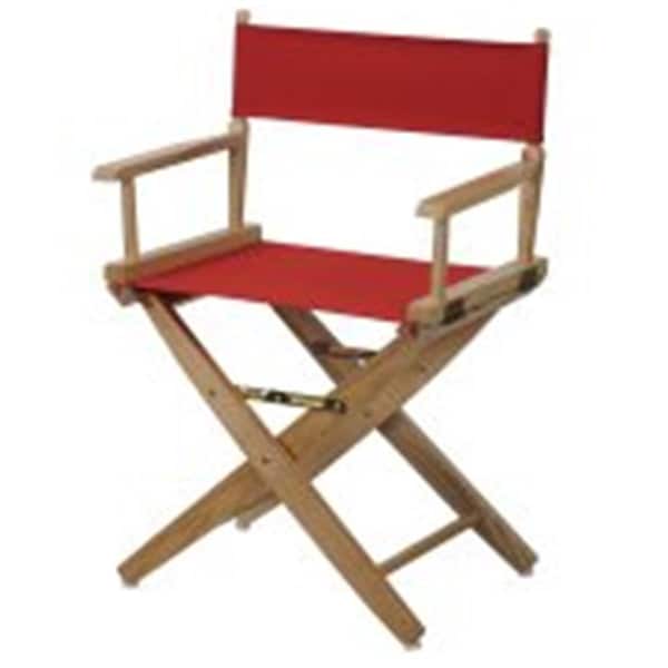 Doba-Bnt 206-00-032-11 18 in. Extra-Wide Premium Directors Chair, Natural Frame with Red Color Cover - SA3280566