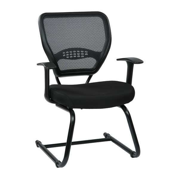 Office Star Desk Chair Desk Chair, Fixed Arms, 19" Height, Fabric, Black - 55-7V30-231