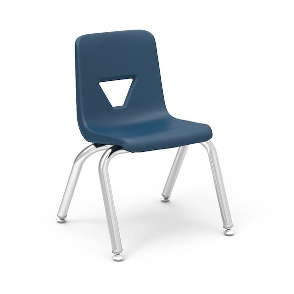 Virco 2000 Series 12" Classroom Chair, Preschool - 1st Grade with Nylon Glides - Navy Seat - 2012