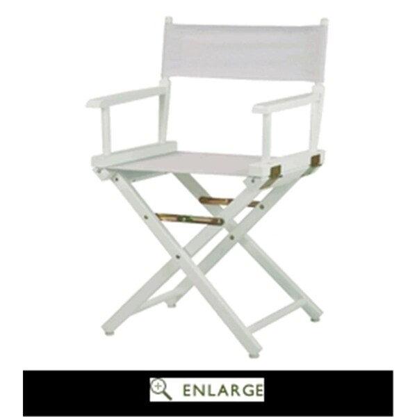 Betterbeds 200-01-021-29 18 in. Directors Chair White Frame with White Canvas - BE4268152