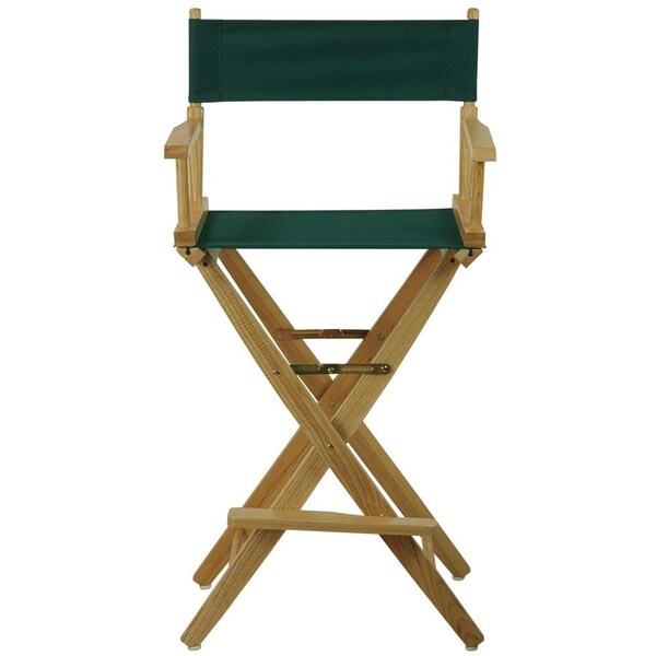 Doba-Bnt 206-30-032-32 30 in. Extra-Wide Premium Directors Chair, Natural Frame w/Hunter Green Color Cover - SA3282087