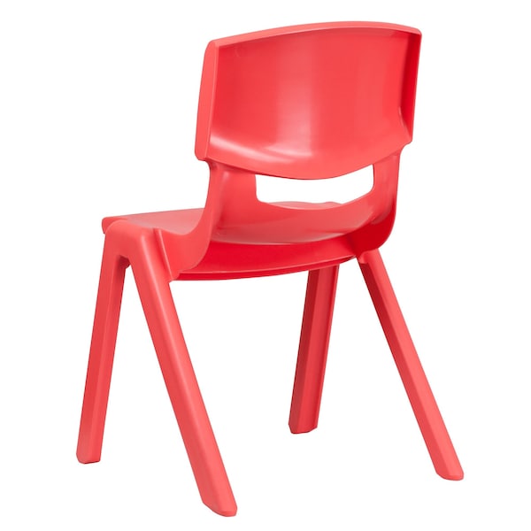 Flash Furniture Red Plastic Stackable School Chair with 15.5" Seat Height - 5-YU-YCX-005-RED-GG