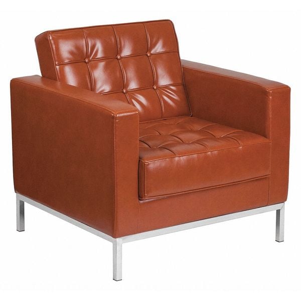 Flash Furniture Hercules Lacey Chair, 33 in W 31" L 32" H, Straight, Leather Seat - ZB-LACEY-831-2-CHAIR-COG-GG