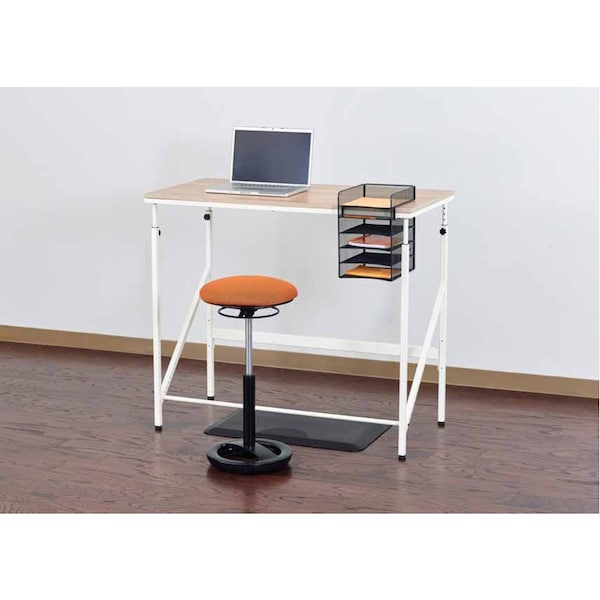Safco Desk Chair Desk Chair, Height Chair, Vinyl, 17" Height, Vinyl, Black - 3000BV