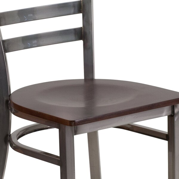 Flash Furniture Hercules Restaurant Chair, 16-1/2 in W 17" L 32-1/4" H - XU-DG694BLAD-CLR-WALW-GG