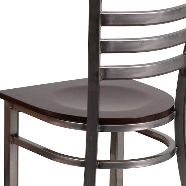 Flash Furniture Hercules Restaurant Chair, 16-1/2 in W 17" L 32-1/4" H - XU-DG694BLAD-CLR-WALW-GG