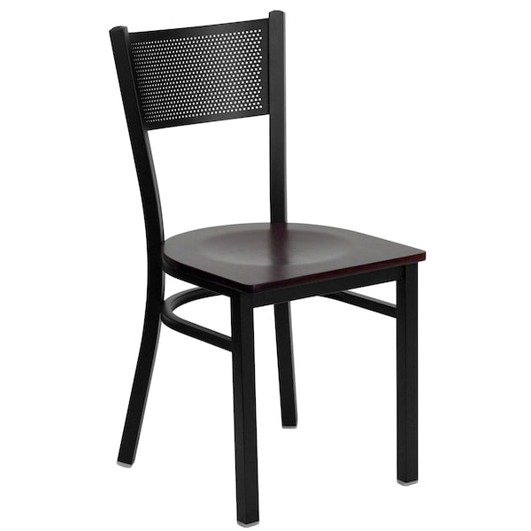 Flash Furniture Hercules Restaurant Chair, 17-1/4 in W 20" L 33-1/4" H - XU-DG-60115-GRD-MAHW-GG