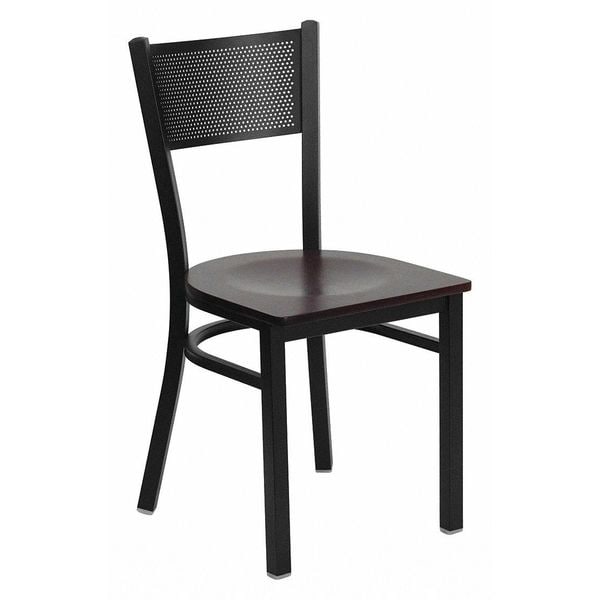 Flash Furniture Hercules Restaurant Chair, 17-1/4 in W 20" L 33-1/4" H - XU-DG-60115-GRD-MAHW-GG